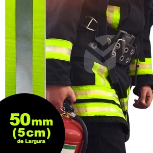 Faixa-Refletiva-Uniformes-Gorgurão-Verde-Fluorescente